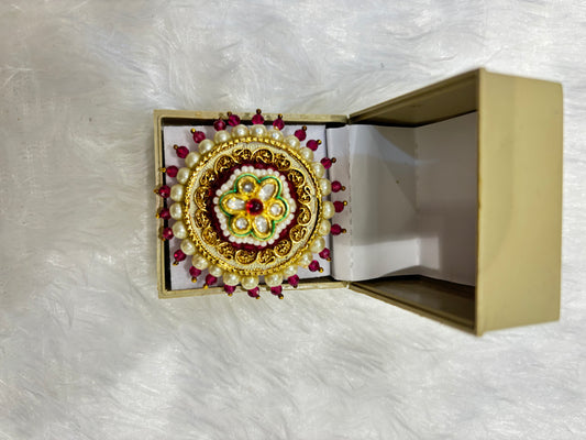Big Red Kundan Ring – Statement Traditional Jewelry