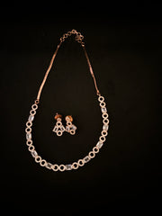 Circle and Square Necklace Set