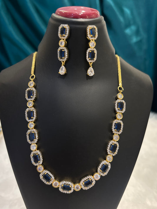 AD Necklace Set – Elegant Gold Plated Jewelry for Women