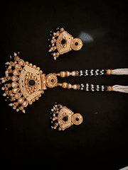 Black and Gold Rajwadi Mala Set