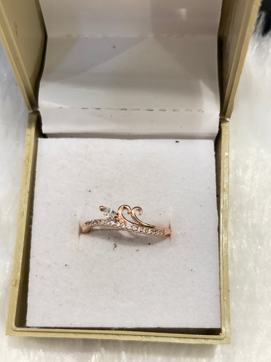 Rose Gold Floral Ring – Elegant Adjustable Flower Design Jewelry