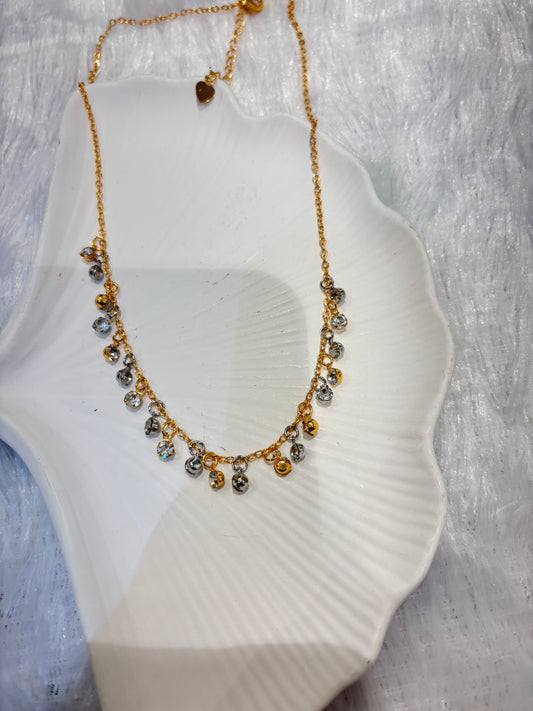 Gold Plated Dual-Tone Charm Necklaces – Drop & Beaded Variants