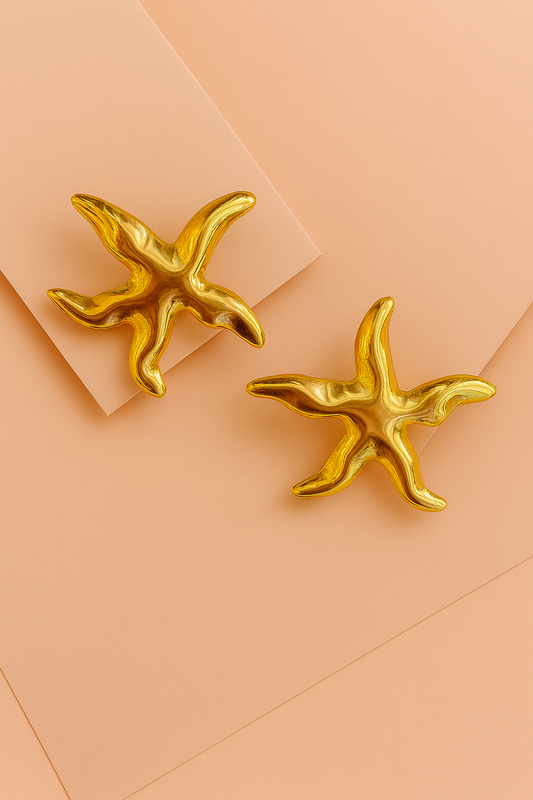 Golden Tide Starfish Earrings