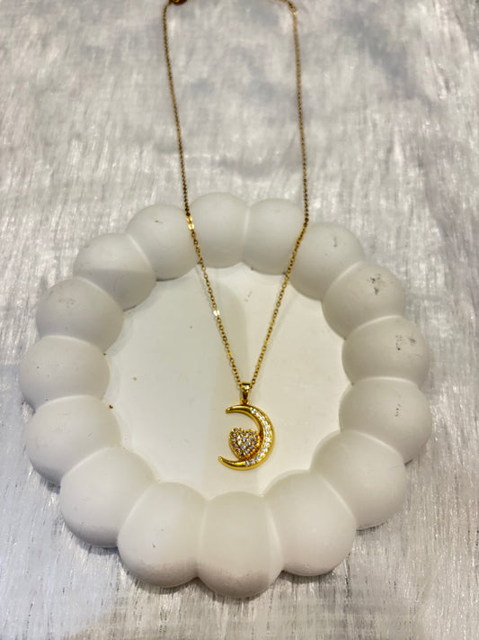 Celestial Moon & Star Necklaces – Golden Charm Duo