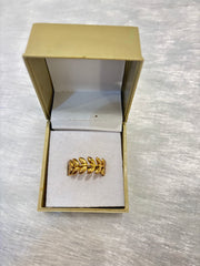 Golden Leaf Adjustable Rings – Elegant Nature-Inspired Jewelry