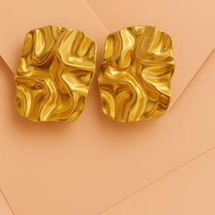 Molten Muse Textured Gold Plated Earrings