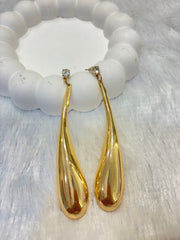 Dual-Tone Drop Dangler Earrings (Silver & Gold)