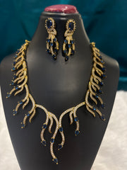 Mehendi Polish Unique Design Necklace Set – Antique Gold Finish Jewelry for Women