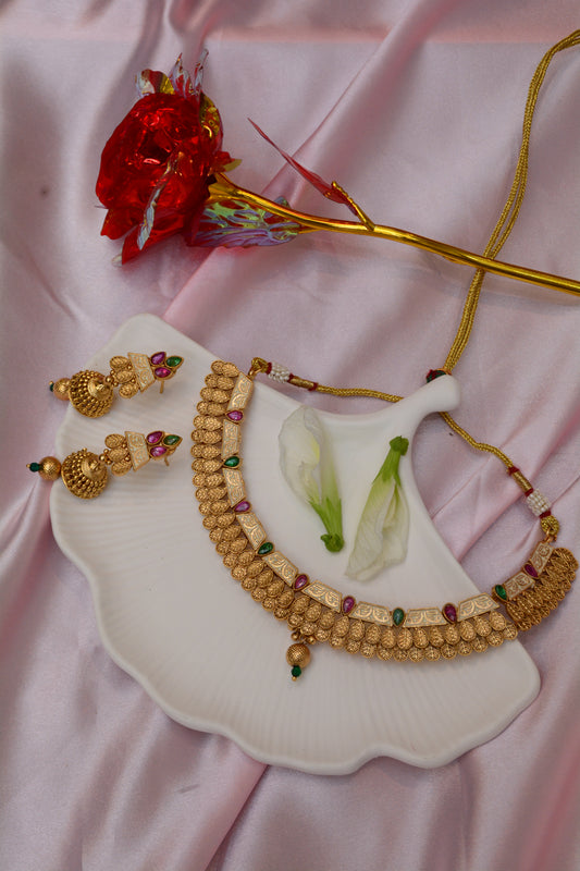 Elegant Gold Plated Necklace Set for Women – Traditional & Modern Jewelry