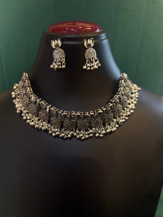 Oxidized Choker Set