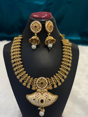 Gold Plated Faux Pearl Necklace Set – Elegant & Affordable Jewelry