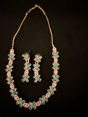 Green Cross Necklace Set