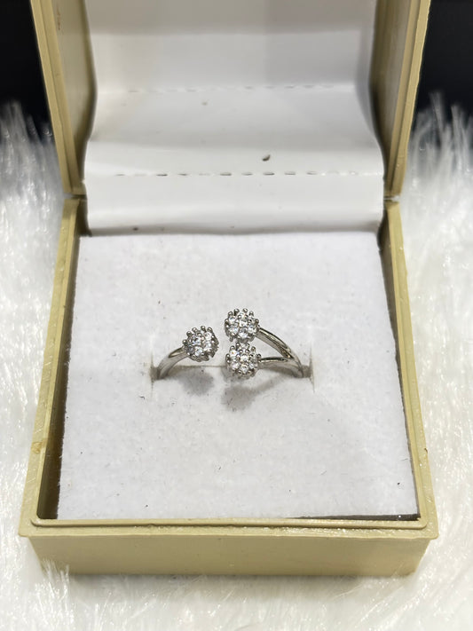 Ethereal Elegant Silver Ring – Adjustable Delicate Jewelry