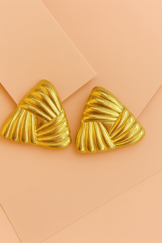 Auric Fold Geometric Earrings