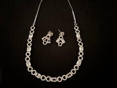 Circle and Square Necklace Set
