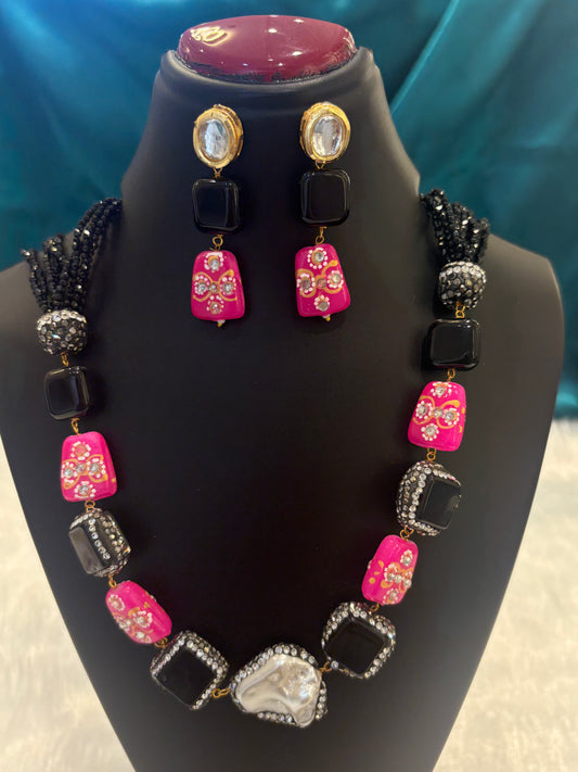 Fashion Chunky Stone Necklace Set – Bold Statement Jewelry for Women